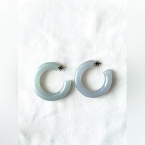Zara Light Blue Hoop Earrings